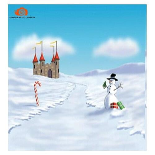 10X20ft Snow winter Scenic photographic theme background,hand Painted Muslin photography christmas backdrops K2018