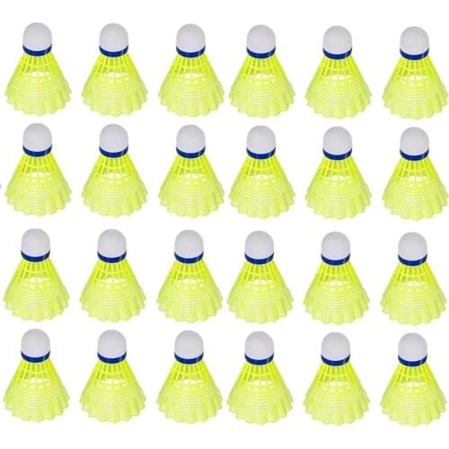 24Pcs High Speed Plastic Badminton Birdie,Training Badminton Shuttlecock for Indoor and Outdoor Sport Shuttlecocks Nylon