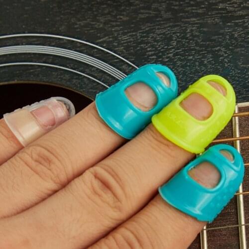 4Pcs Guitar Fingertip Protector Silicone Finger Guards Left Hand Fingertip Protector Press Guitar Accessories for Ukulele Guitar