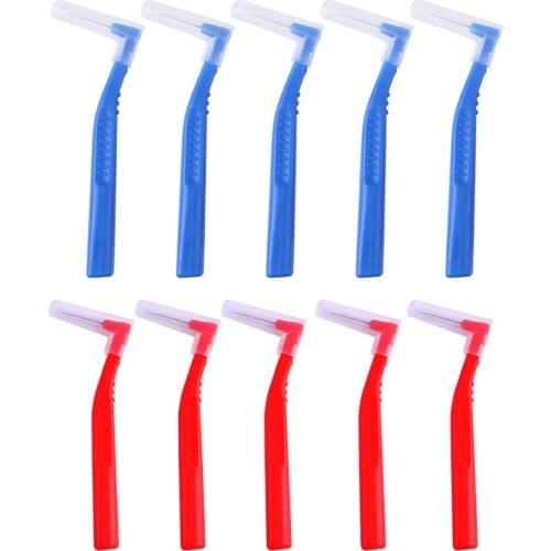 5pcs L Shape Interdental Brushes Oral Care Teeth Dental Floss Tooth Pick Toothpick Interdental Brush Teeth Whitening Care