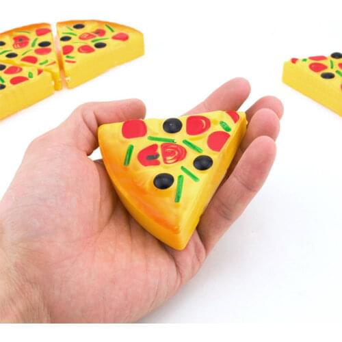 6 pieces of simulated childrens Pizza decoration, pretending dinner, kitchen playing with food toys, childrens gifts J0687