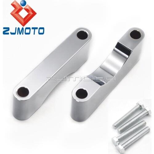 Mudguard Adapter For Harley Touring FLHR FLTR FLHX FLHT 1984-2013 W/ 5.5'' Wide 21" CNC Aluminum 1.25" Front Fender Spacer