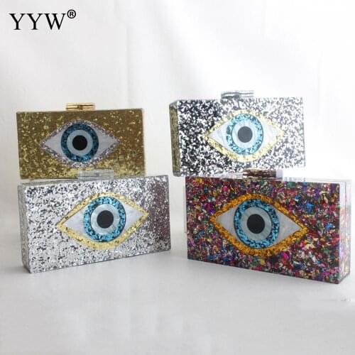 Acrylic Cross Body Clutch Bag Fantasies Eyes Evening Bags Luxury Bags for Women Wedding Party Handbag Clutch Wallet Bag Female