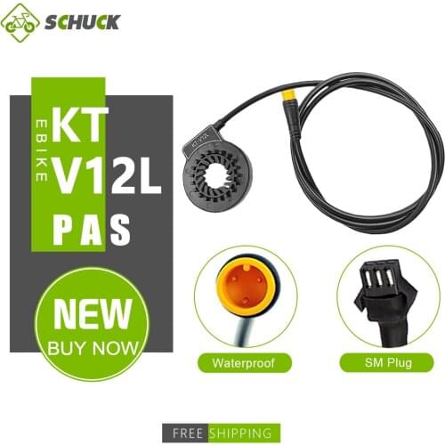 KT-V12L Pedal Assist Sensor Electric Bicycle 6 Magnets Dual hall sensors Julet Waterproof Plug PAS Speed Sensor EBike System NEW