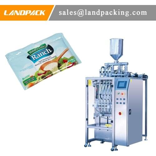 Automatic Multi Lane Liquid Salad Dressing Paste Sauce Sachet Packing Machine