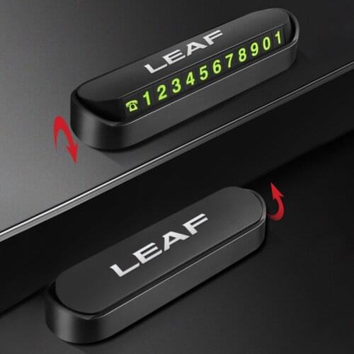 Car Temporary Stop Sign Parking Card Telephone Number Card Plate for Nissan Leaf Car-Styling Accessories