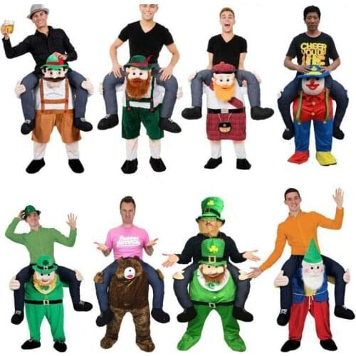 Carry Bavarian Beer Guy Ride On Me Oktoberfest Mascot New Fancy Dress Costume Advertising Carnival Halloween Xmas Easter