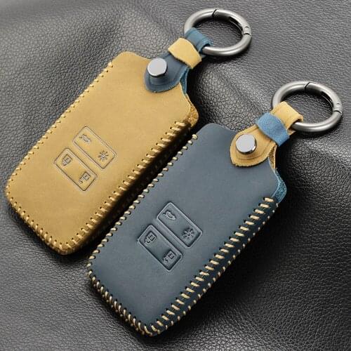 Genuine Leather Car Key Cover key Case for Renault Fluence Duster Megane Kadjar Clio Car Styling