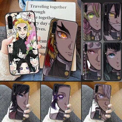 Demon Slayer Cool Anime Phone case For Samsung Galaxy A 3 5 7 8 10 20 21 30 40 50 51 70 71 E S 2016 2018 4G black tpu bumper