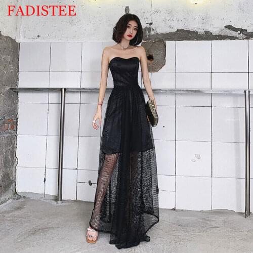 Black Sexy Strapless Evening Dress Formal Prom Party Robe De Soiree Gown Robe De Soirée De Mariage вечерние платья