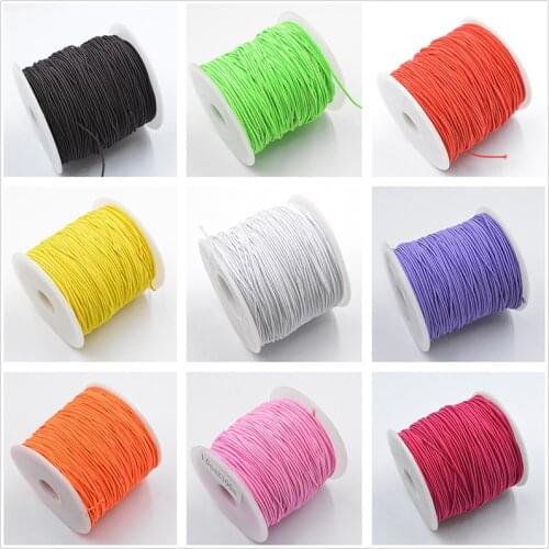 90meters 9 Colors Choice 1MM Beading elastic Stretch Cord Beads Cord String Strap Rope Bead thread For Bracelet DIY