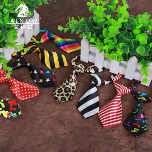 Animal Fashion Formal Polyester Bow Tie Dog Cat Classical Striped Bowties Colorful Butterfly Bowtie Pet Tuxedo Ties
