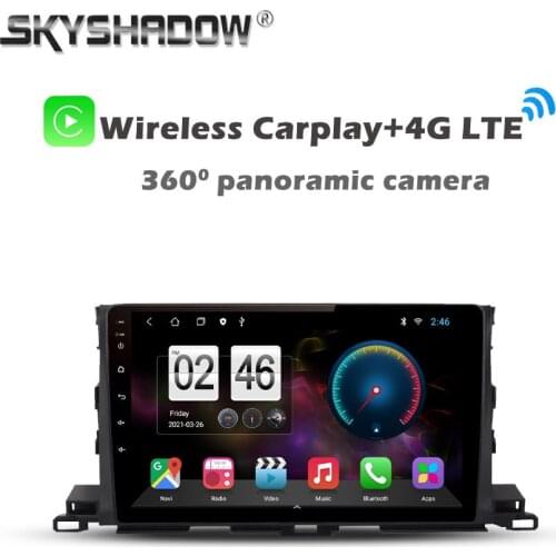 360 Panoramic Camera 6G+128G Android 10.0 Car DVD Player GPS Map WIFI Bluetooth RDS Radio For TOYOTA Highlander 2015 2016 2017