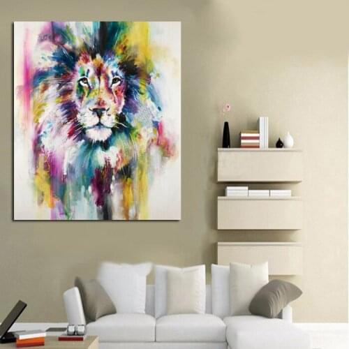 Canvas Painting 1 Panel Modern Poster Animal Lion king Oil painting Cuardros decoracion Home wall art picture painting on canvas