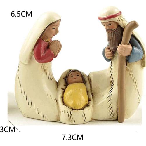 Jesus Birth Crafts Catholic Christmas Figurines Resin Decoration Christ Ornaments Friends Gifts Home Decor