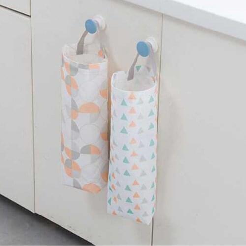 Space Saving Storage Pouch Home Hanging Grocery Bag Wall Mount Oil-proof Hanging Garbage Storage Bag Dispenser for Home