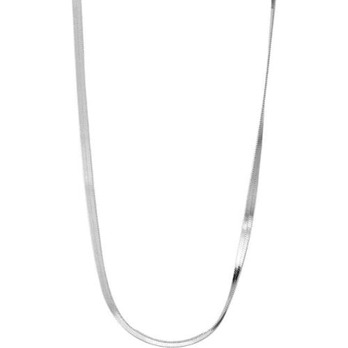 Minimalist Choker 100% 925 sterling silver snake bone chain necklace short necklace ins wild fashionable everyday jewelry