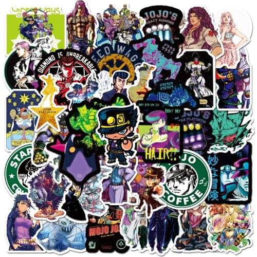10/50/100Pcs Jojos Bizzare Adventure Stickers for Motorcycle Car Luggage Laptop Bicycle Fridge Skateboard Anime Notebook Sticker