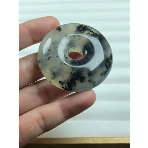 Natural xiuyu A jade Handcarved lucky big peace circle black jade pendant jade necklace men pendants jewelry jade necklaces 53mm