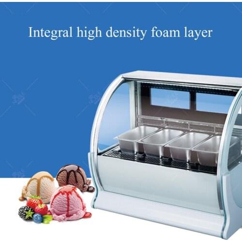New Commercial Ice Cream Display Cabinet Square Freezer ice Porridge Freezer 6 Round Barrels Hard Ice Cream Display Cabinet