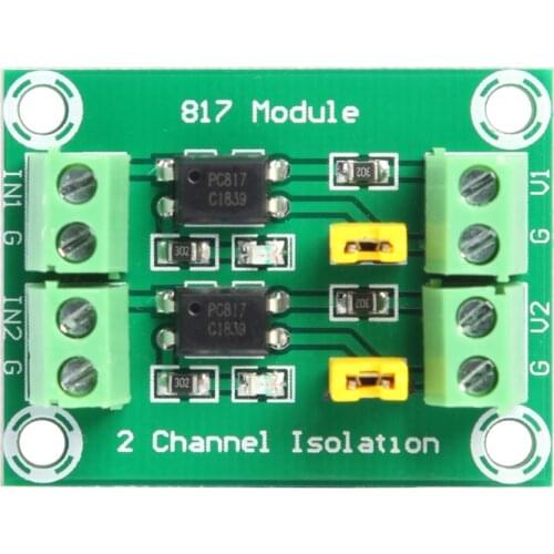 PC817 2 Way Optocoupler Isolation Board Driver Voltage Converter Module
