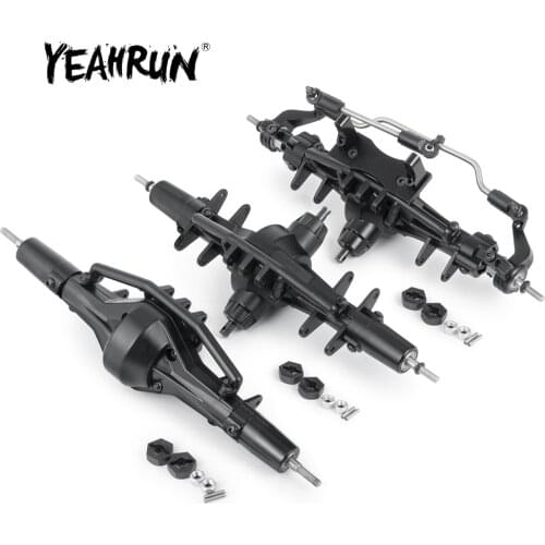 YEAHRUN Complete Front/Middle/Rear 6X6 Axle For SCX10 90021 90027 90028 RC 1/10 Crawler