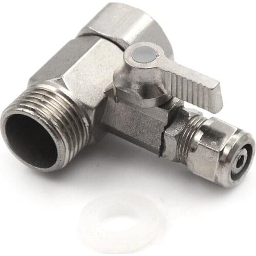 RO Feed Water Filter Purifier Adapter 1/2'' To 3/8'' Ball Valve Faucet Tap Safe Copper Nickel Plating New 2021