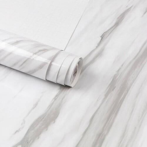 Self Adhesive Marble Wallpaper Peel and Stick Waterproof Bathroom Kitchen Cabinets Desktop Contact Paper Sticker Home Decor Film