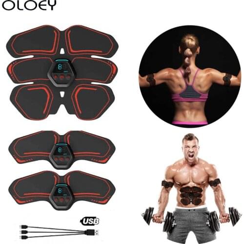 Abdominal Muscle Trainer EMS Stimulator ABS Electrostimulation Fitness Massager Abdomen Weight Loss Slimming Home Gym Equipment
