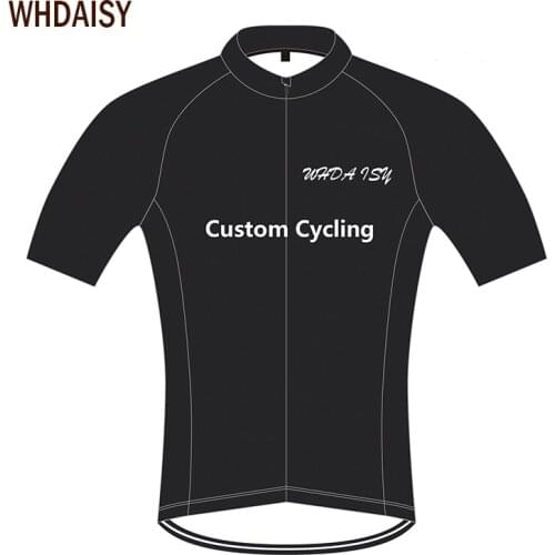 WHDAISY Customized Cycling Jersey Short Sleeve Quick Dry Breathable Full Zipper Bicycle Jacket Pro Road Bike Shirt