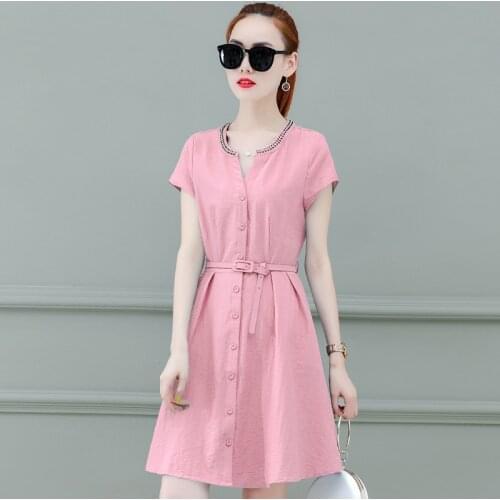 Розовые летние платья VNFDWJ China At AliExpress