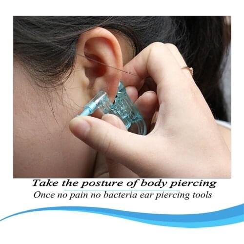 1 Set Ear Piercing Gun Kit Asepsis Disposable Healthy Safety Earring Piercer Tool Machine Kit Studs Nose Lip Body Jewelry