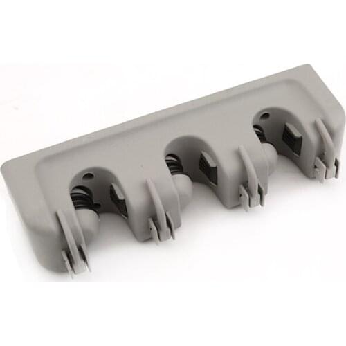 1pc Wall Mounted 3 Position Kitchen Shelf Storage Holder For Mop Brush Broom Mops Hanger Organizer Kitchen Hanging Tool