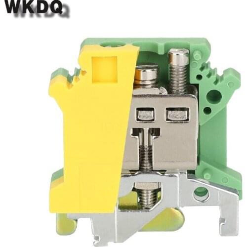 10pcs UISLKG 16 Ground Din Rail Screw Terminal Block PE With The Same Shape To Universal Connector Conductors