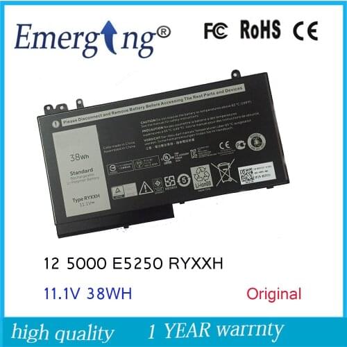 11.1V 38WH New Original Laptop Battery for Dell Latitude 12 RYXXH 5000 3160 E5250 E5450 E5550 5TFCY 09P4D2