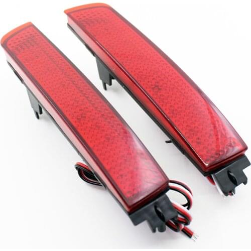 2PCS LED Bumper Reflector Light Red Lens Tail Brake Fog Lamp for Infiniti FX35 FX37 FX50 Nissan Juke Murano Sentra Quest