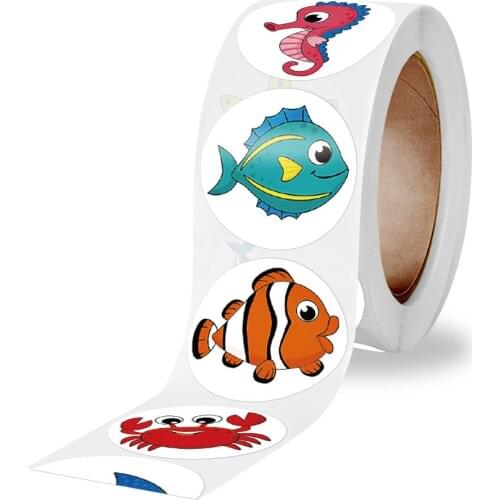 500PCS Tortoise animal sticker Teacher reward children sticker toy sticker cookie candy handmade product decoration sticker