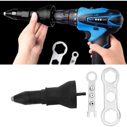 Electric Rivet Gun Adapter Riveting Tool Kit Riveting Drill Insert Adapter 2.4~4.8mm Tools riveter guns Power Tools Accessories