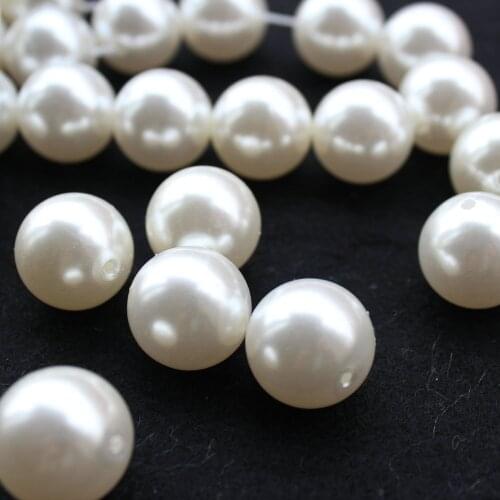100pcs large Chunky faux Pearl pearlized Beads 20mm White Beads Gumball Neklace DIY pearly plastic Acrylic Beads D25