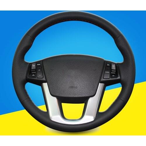 Car Steering Wheel Covers for Kia Sorento 2009-2014 Kia Cadenza K7 2011-2015 Interior DIY Auto Braid On The Steering Wheel Cover