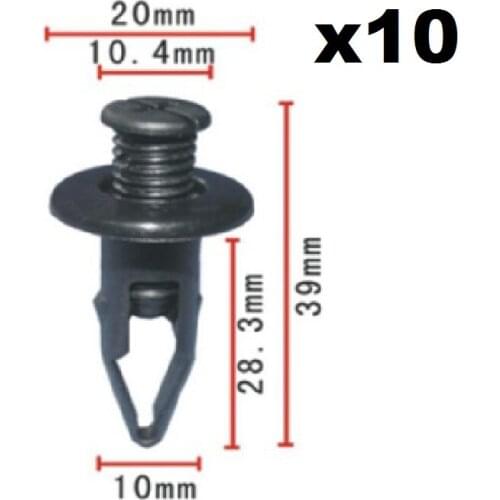 DOOR MOULDING TRIM STRIP CLIPS RUBSTRIP X10 Plastic Clips