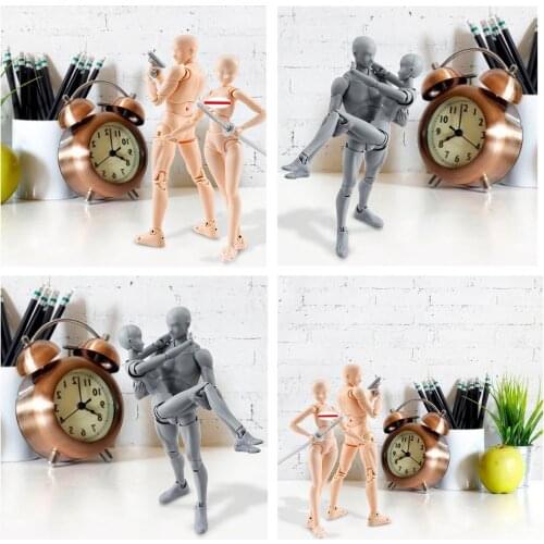 5.7 Inch Action Figure Toys Artist Movable Male Female Joint Figure PVC Body Figures Model Mannequin Art Sketch Draw Figurine