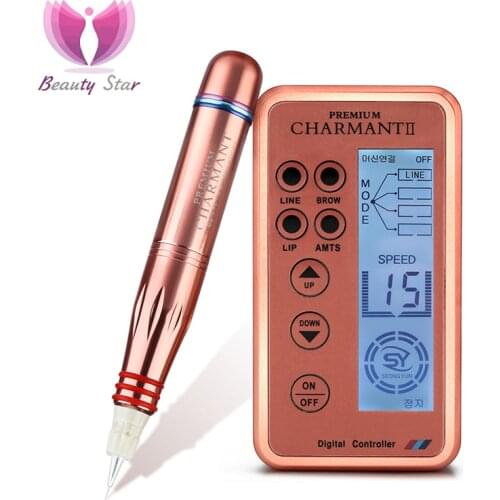 Beauty Star Electric Permanent Makeup Digital Pen Professional Eyebrow Lip MTS Skin Care Tattoo Makeup Machine Cartridge Needles