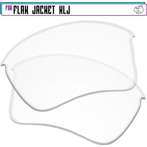EZReplace Polarized Replacement Lenses for - Oakley Flak Jacket XLJ Sunglasses - HD Clear
