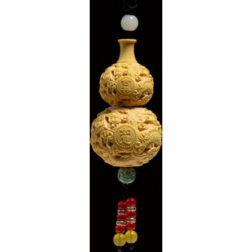FengShui Pendant Car Hanging Accessories Gourd sculpture decoration accessories Rear View Camera For Security And Peace