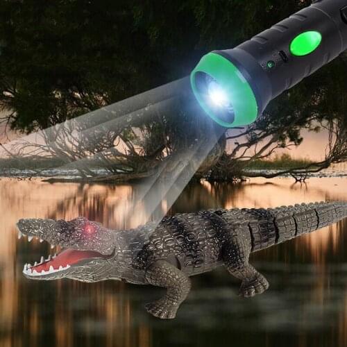 Simulation Remote Control Crocodile Toy Animal Can Crawl Straight Crocodile Child Remote Control Electric Creative Toy Flashligh