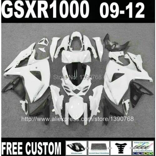 High quality Injection fairing kit for SUZUKI GSXR1000 2009-2012 K9 GSXR 1000 09 10 11 12 white black fairing set XX21