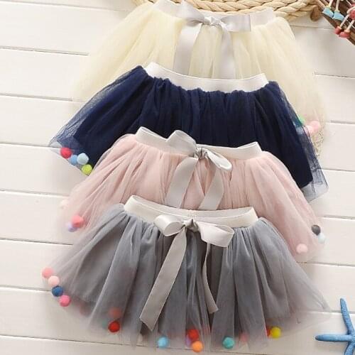 Summer Baby Girl Candy Color Half-length Tulle Tutu Skirt Dance Pettiskirt Solid Color Children Fashion Ball Gown