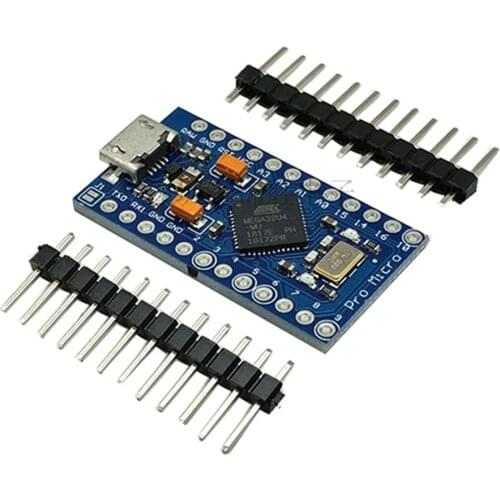10PCS Pro Micro Atmega32u4 5V 16MHz Replace Atmega328 For Arduino Pro Mini With 2 Row Pin Header For Leonardo Mini USB Interface