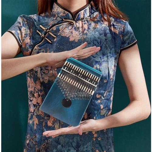 17 Keys Kalimba Musical Instrument Gift Acacia Wood Thumb Finger Piano Mbira Lightweight Portable Music Elements